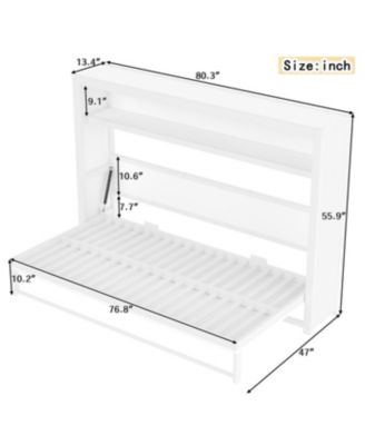 Twin Size Murphy Bed with Shelves