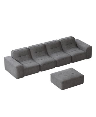  Modular Sectional Sofa Set w/ Ottoman, Tufted, Deep Seat, Chaise, Accent Chair