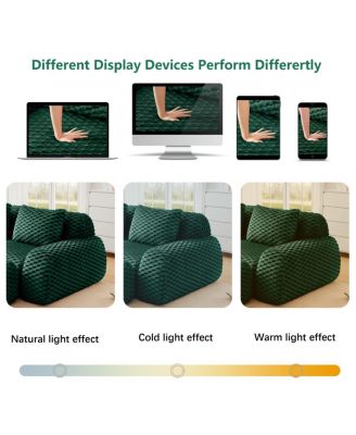  Modern Modular Flannelette Sectional Sofa - Green