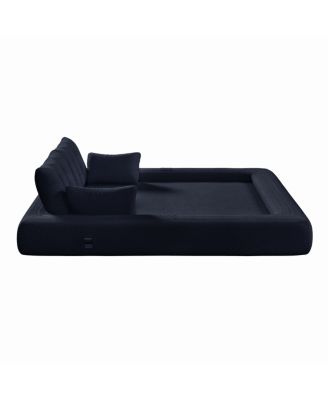 Human Dog Bed, Lazy Sofa Couch, 78.7" Foldable Sofa Bed, 3-in-1 Teddy Fabric Sleeper Sofa Bed