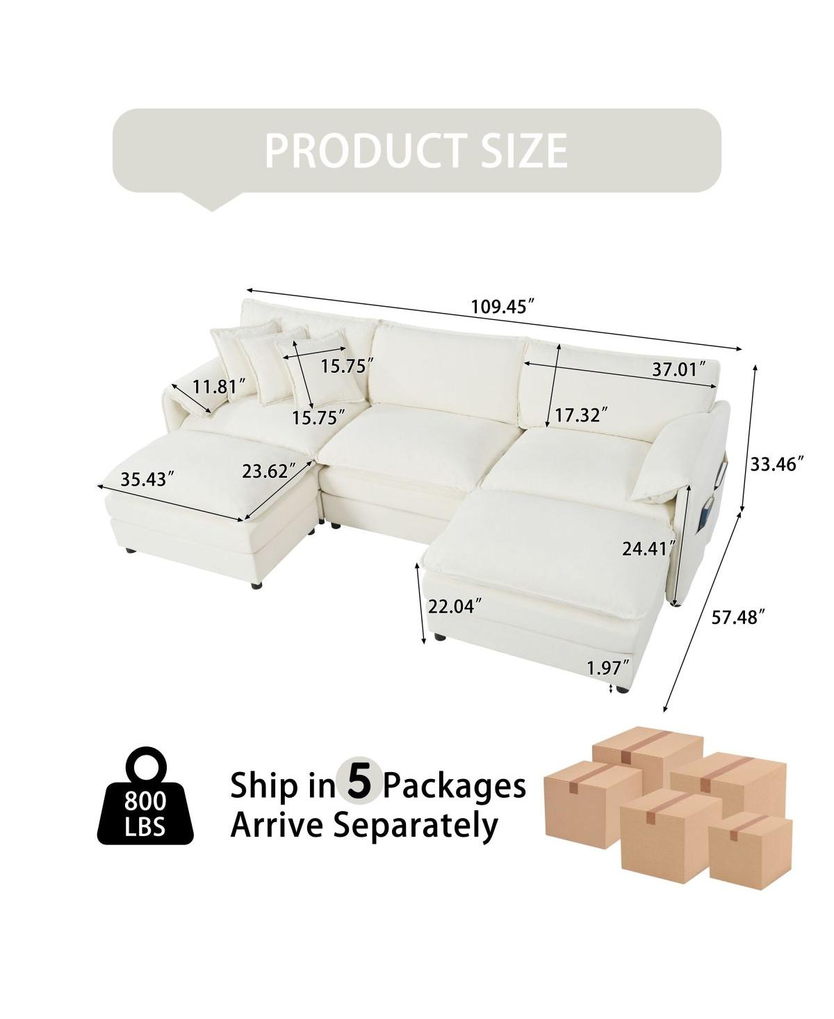 Streamdale Furniture Chenille Modular Sofa: Ultimate Comfort, Customizable