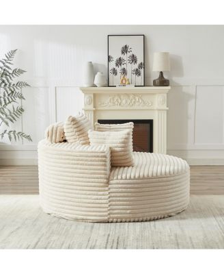 Corduroy Sponge Single Sofa,Modern Sleeper Chair