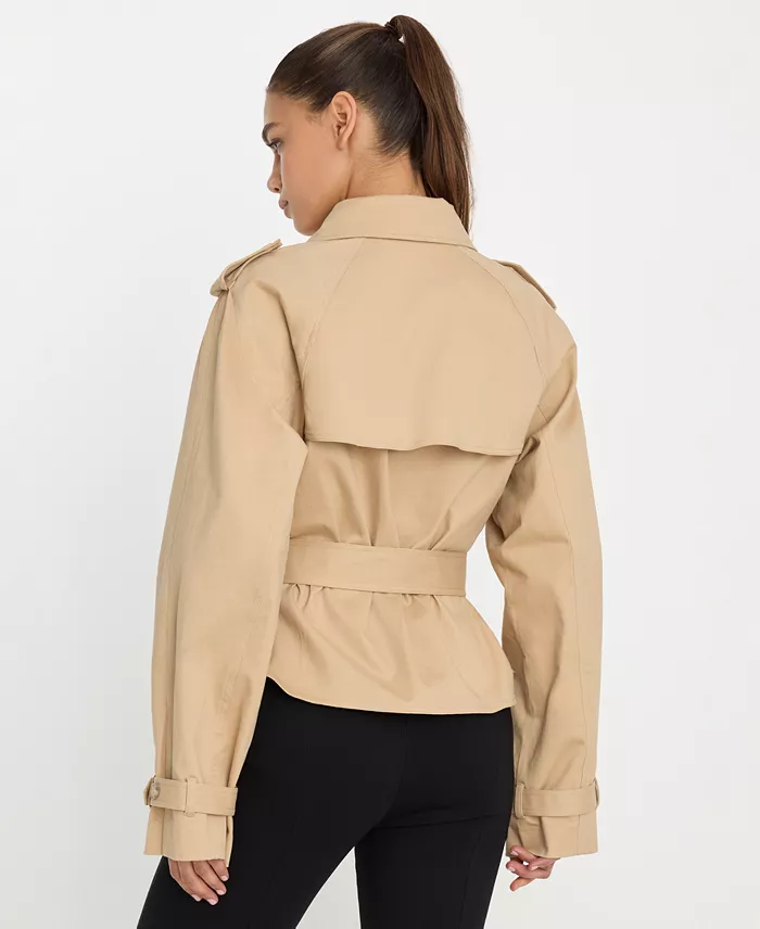 Women's Cropped Trench Jacket - thumbnail 5