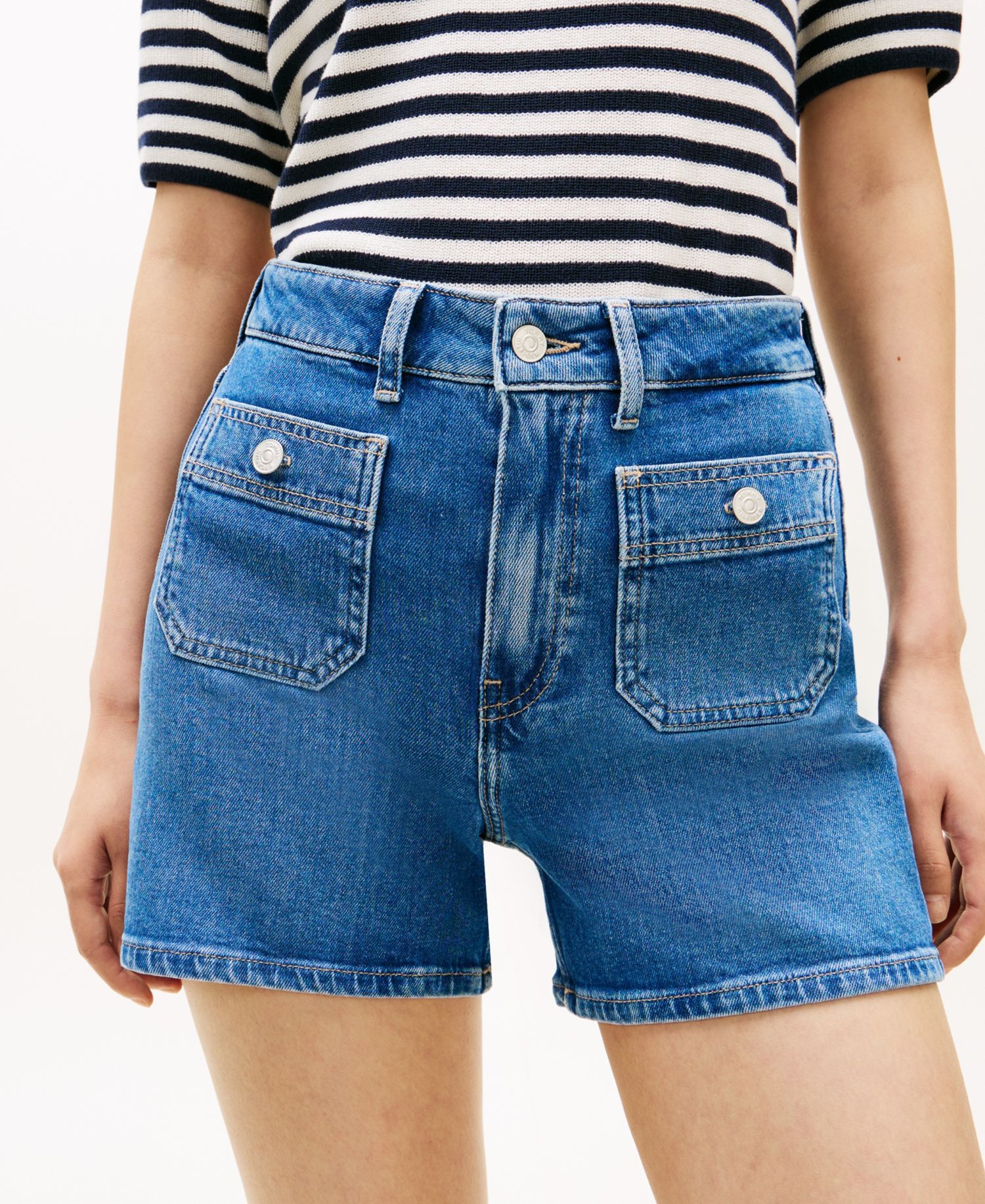 Women's Denim Patch Pocket Shorts