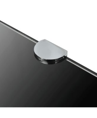 Corner Shelf Black Tempered Glass Medium Wall mounting