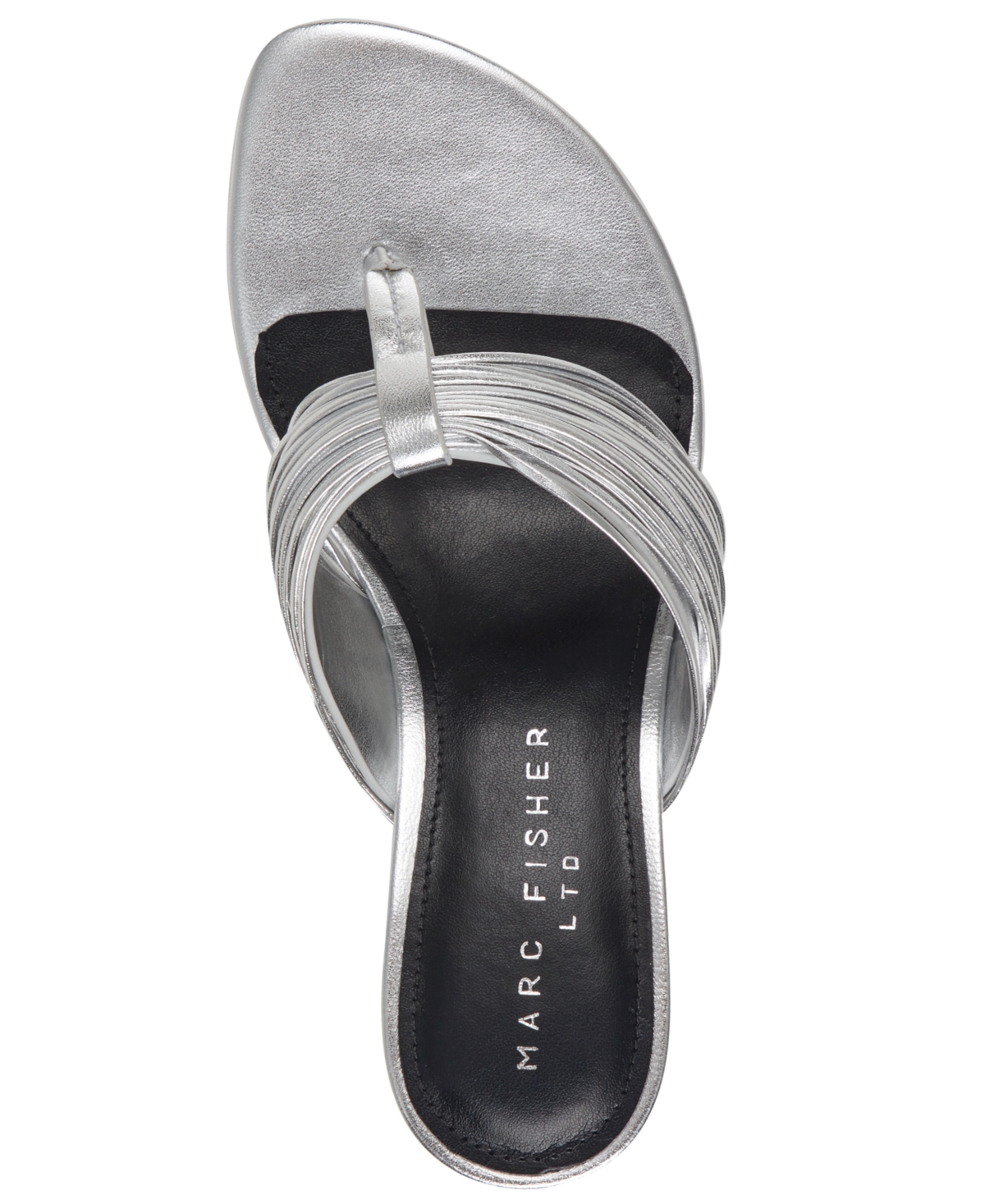 Marc Fisher Ltd Women's Pamilla Leather Kitten Heel Sandals