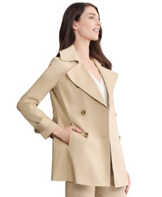 Petite Double Breasted Trench Jacket