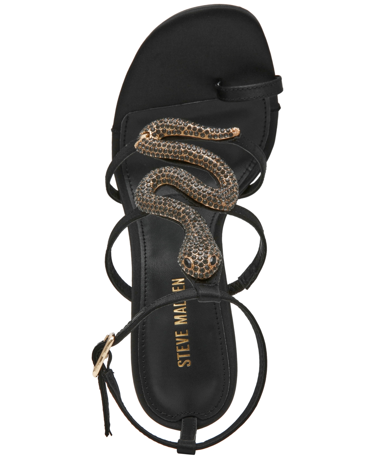 Steve Madden Women's Python Embellished T-Strap Stiletto Heel Dress Sandals