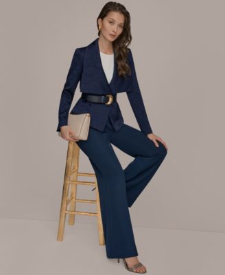 Women's Novelty Wide Lapel Belted Blazer