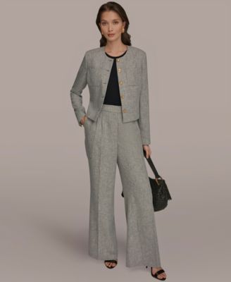 Women's Button-Front Cropped Jacket