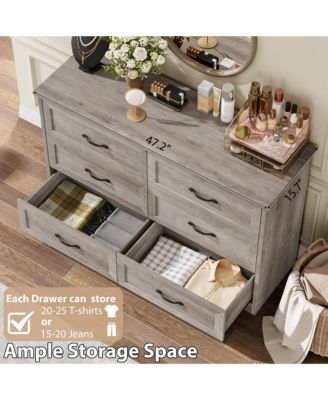 Dresser for Bedroom with 6 Drawers