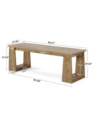86.6" Two Person Office Desk Computer Desk, Gaming Double Desks for 2 People, Wood Large Writing Table, Home Office Workstation for 2