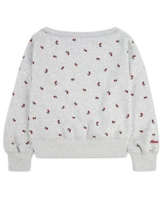 Girls' Printed Off-The-Shoulder Sweatshirt