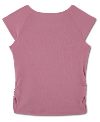 Girls' Shoulder Play Short-Sleeve Top