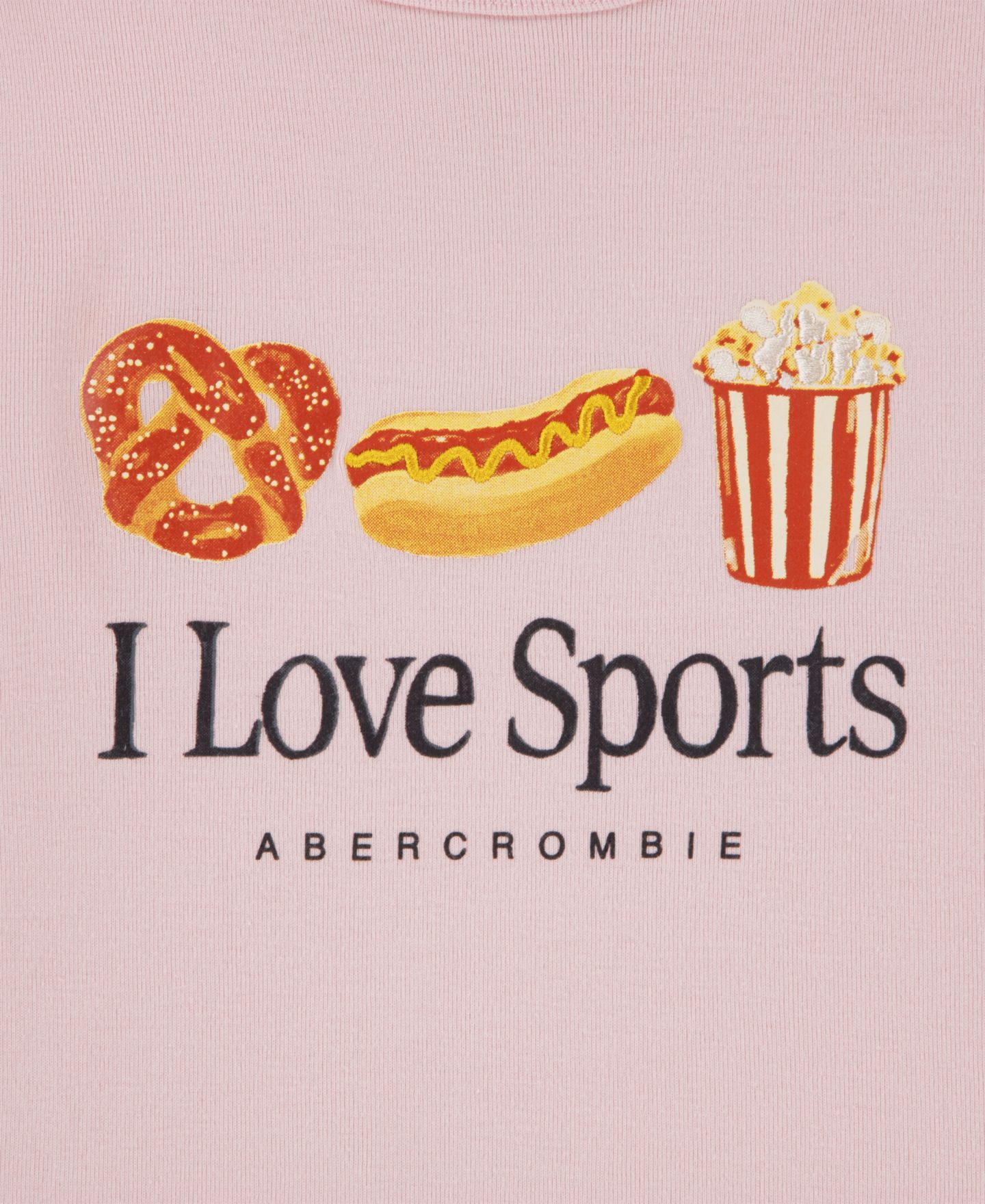 Футболка abercrombie kids Sports Baby Crewneck T-Shirt для девочек, цвет: Меловой розовый — фото 3