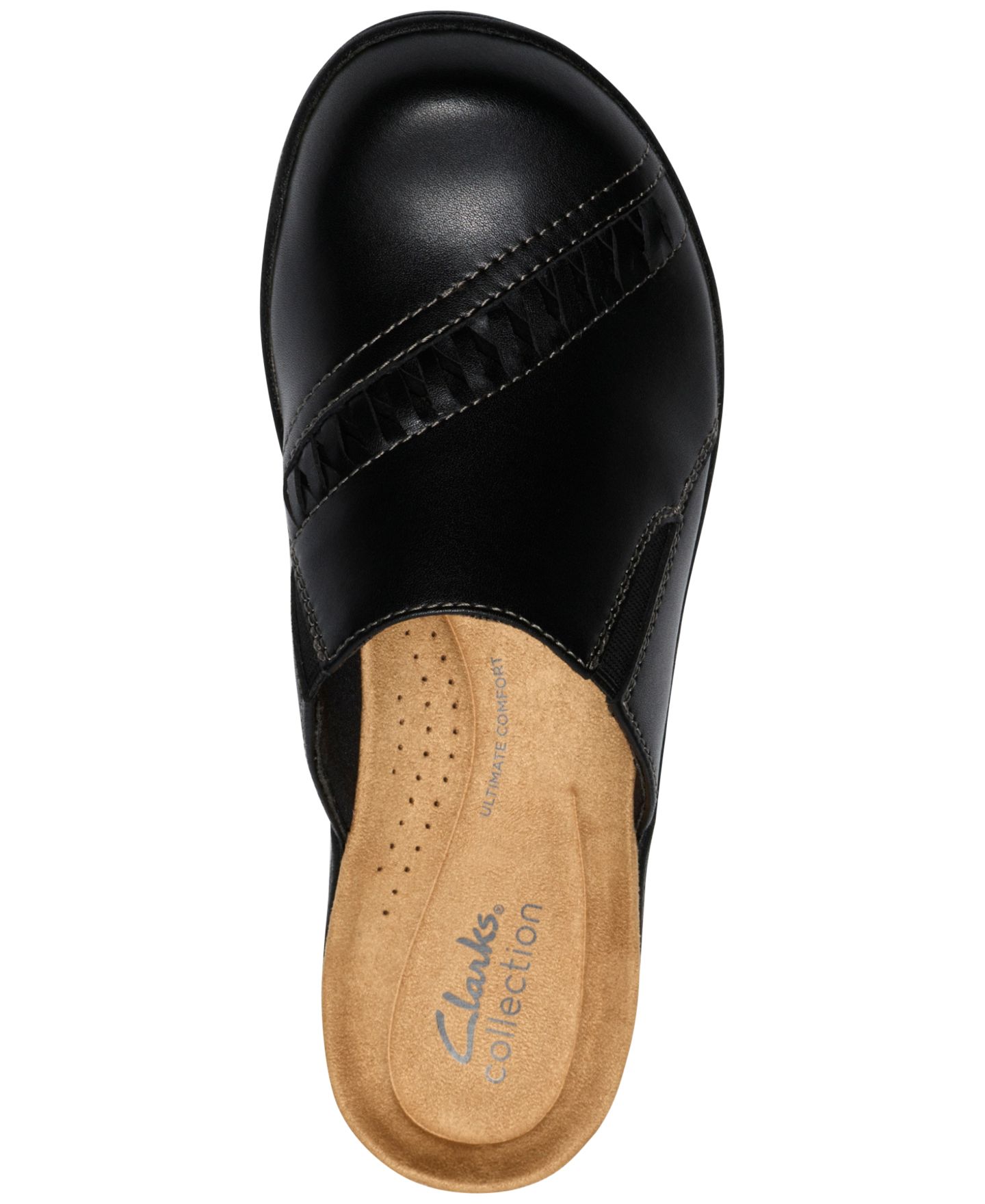 Женские сабо Clarks Laurieann Lux Slip-On Mules, цвет: Чёрный кожаный — фото 4