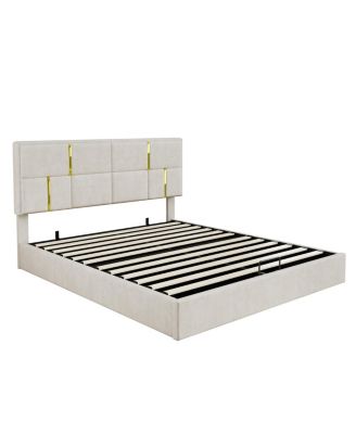 Upholstered Platform Bed with Hydraulic Storage