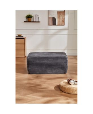 Minimalist No-Assembly Corduroy Sectional Sofa with Chaise