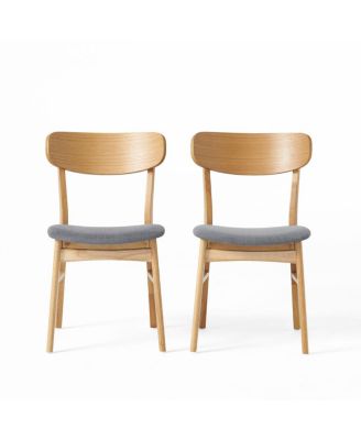 5-Piece Dining Table Set with Solid Wood Frame Table and 4 Upholstered Chairs