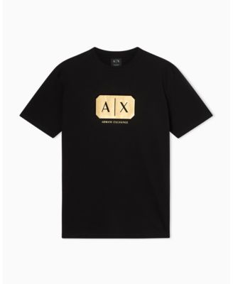 Men's Black and Gold Box T-Shirt