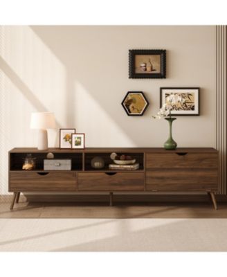 Mid Century TV Stand - Media Console for TVs up to 80