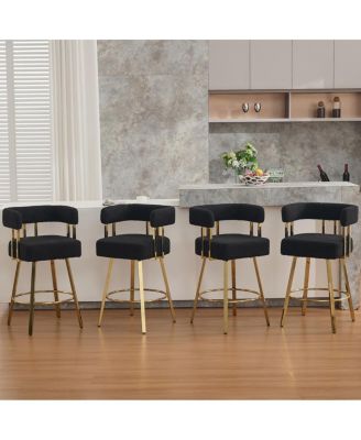 Modern decorative chair with gold metal legs, Teddy fleece upholstered