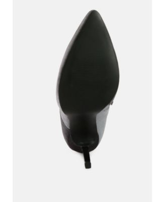 Womens bornsta velvet high heeled velvet boots