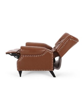 Classic Style Light Brown PU Push Back Chair