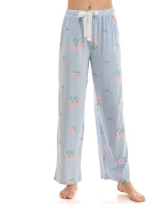 Women's Open Leg Mid-Rise Sleep Pants