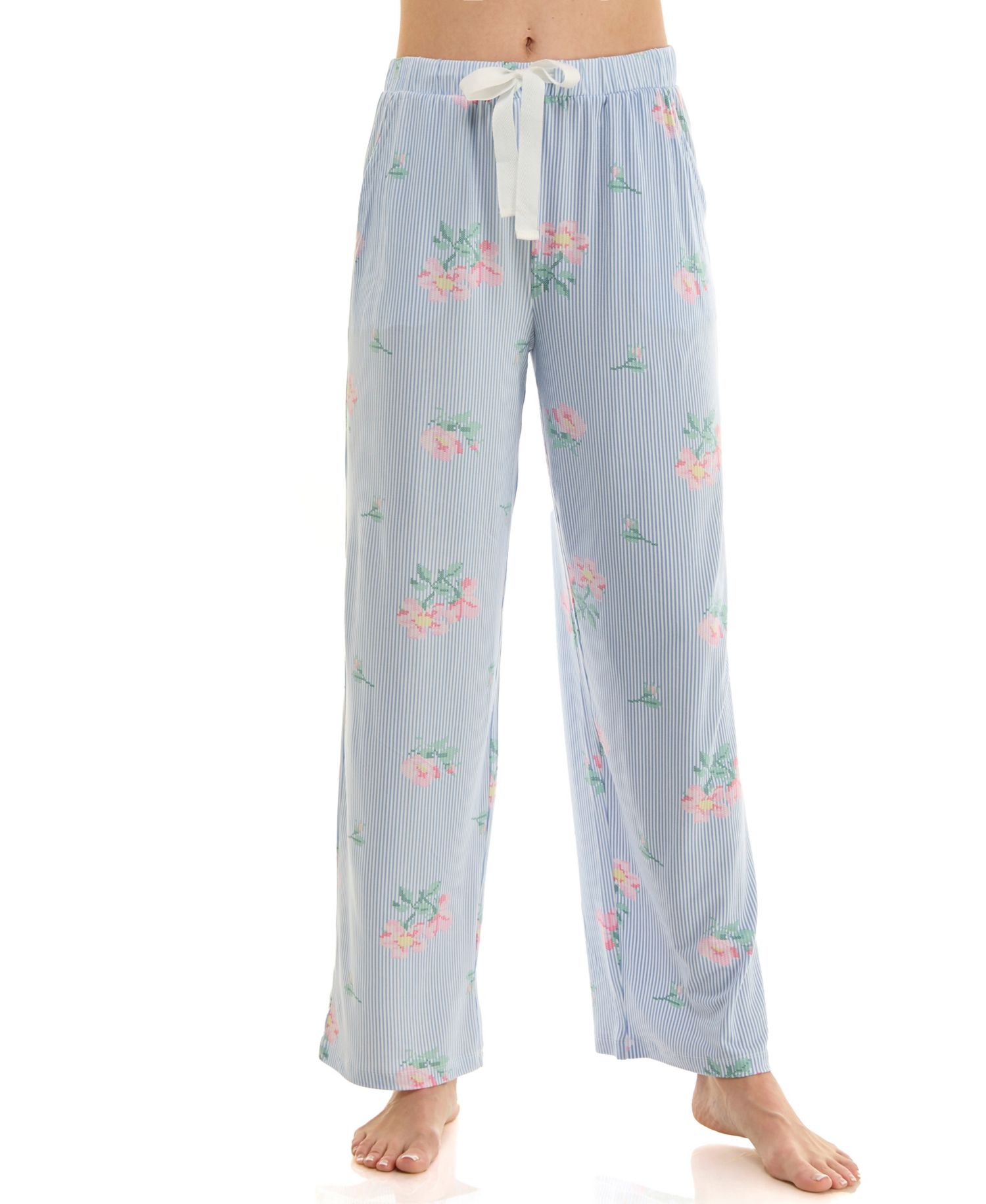 Women's Open Leg Mid-Rise Sleep Pants