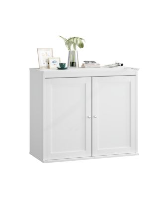 Kitchen Storage Cabinet with Double Doors & Adjustable Shelves