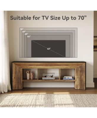 TV Stand for Up to 70 Inch TV, 63 Inches Long Entertainment Center with 3 Storage Cubes,Industrial Large Media Television Console
