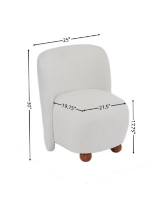 Modern Low Back Accent Chair, Armless for Small Spaces