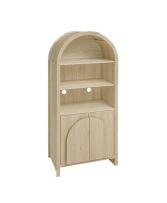 Arched Kitchen Pantry Cabinet with Adjustable Shelves