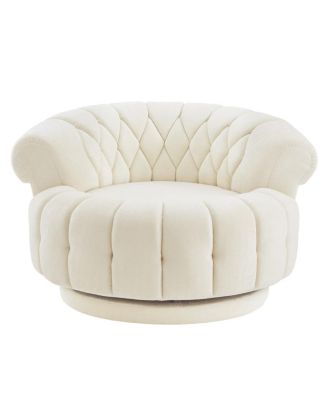 Swivel Accent Chair 360° Round Club Chair for Living Room/Bedroom