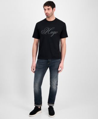 Hugo by Men's Embroidered T-Shirt