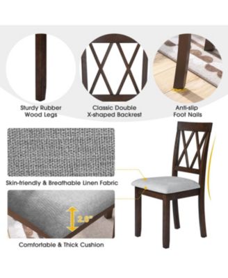 Streamdale Extendable Farmhouse Dining Set Drop Leaf Table with Upholstered Chairs