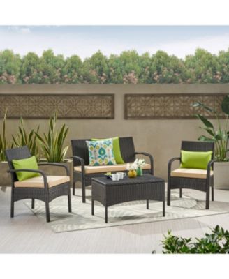 Cordoba PE Rattan 4-Piece Outdoor Chat Set