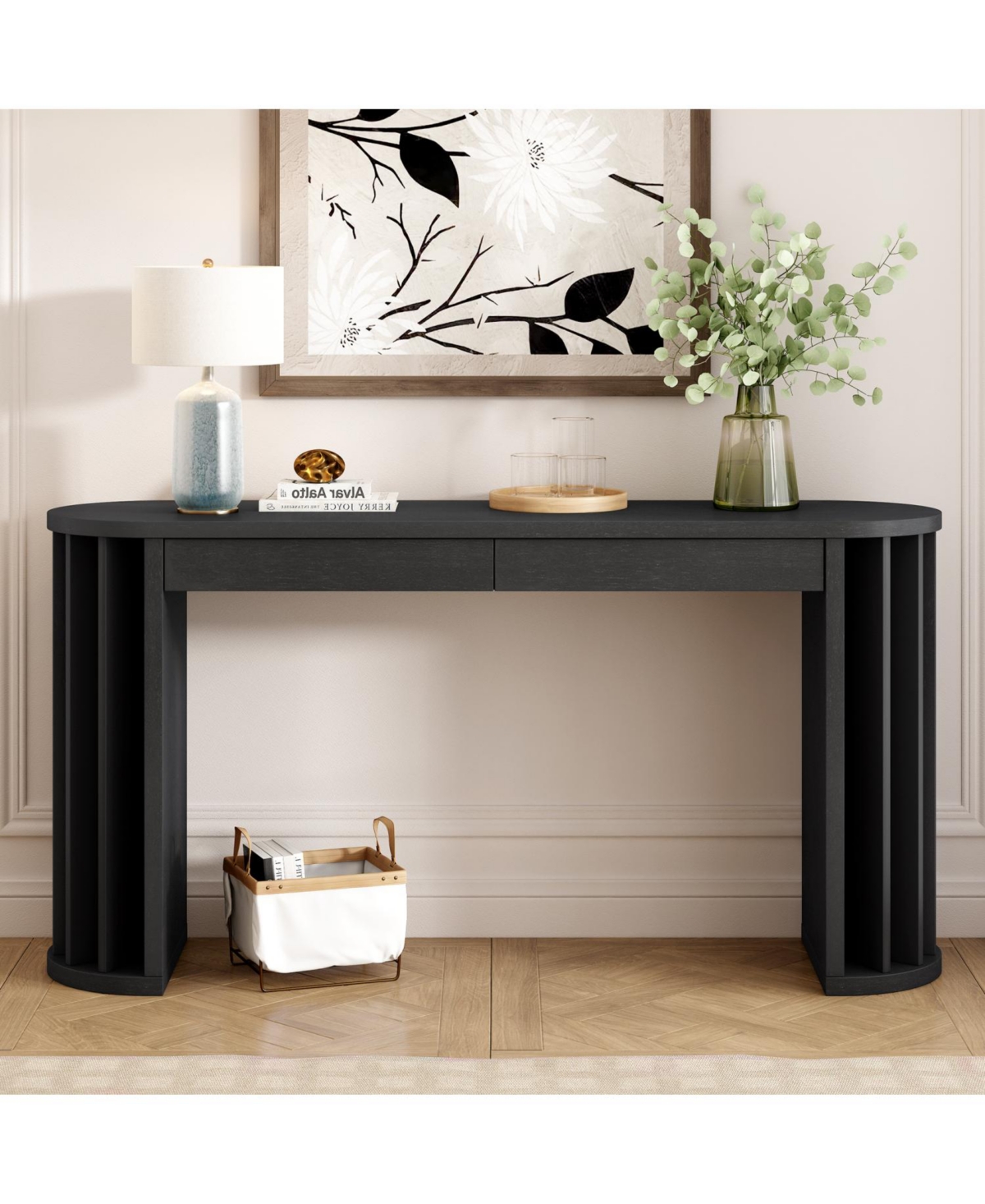 Streamdale Furniture 59" Oak Veneer Console Table