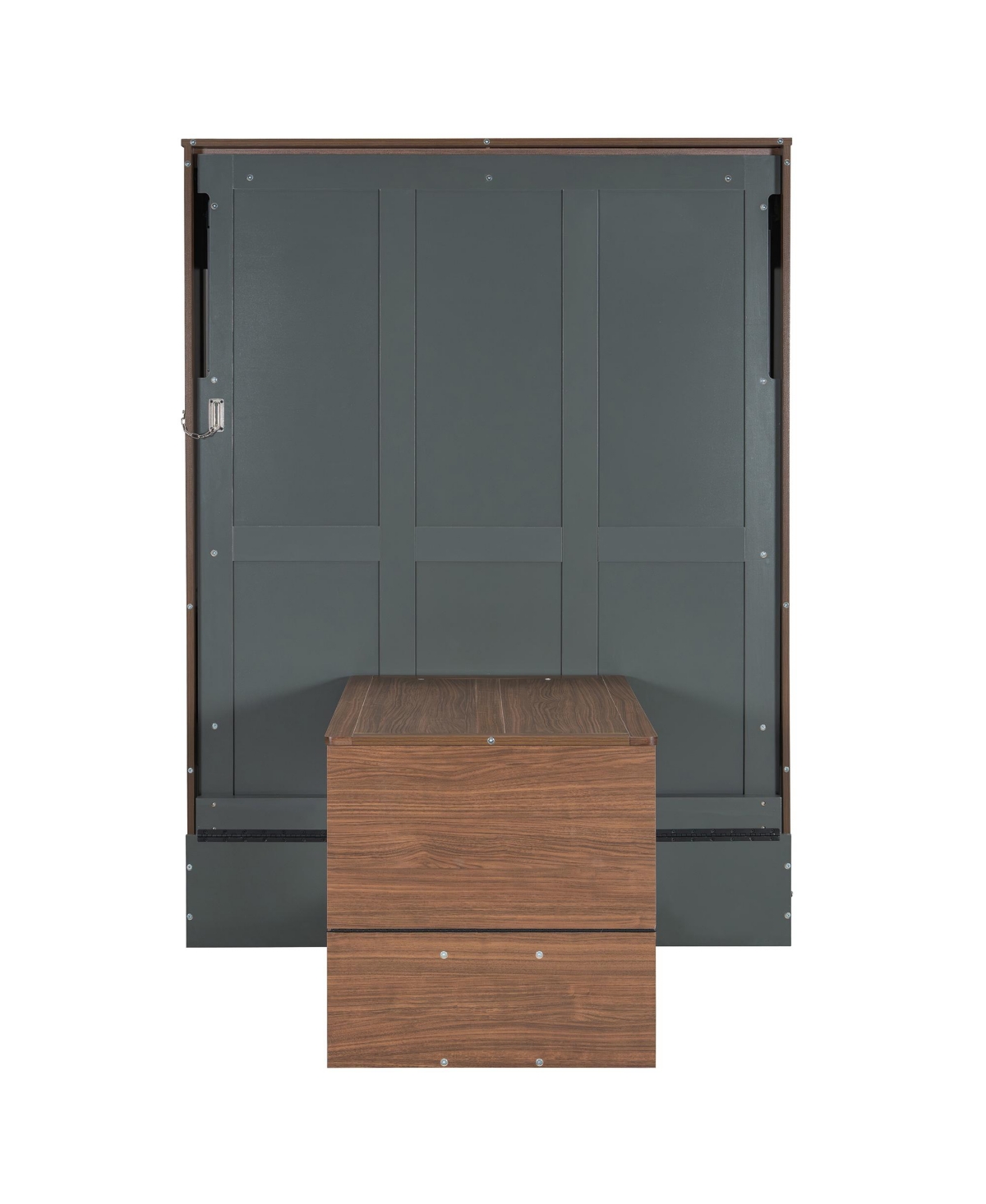 Streamdale Furniture Full Size Murphy Bed with Foldable Desk – Space Saving Wall Bed