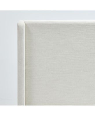 Carmen Upholstered Wingback Bed - Queen, Textured Canvas Chenille