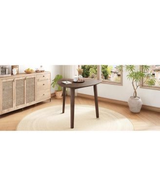 Triangular Wood Table - Modern Space-Saving Geometric Side Table.