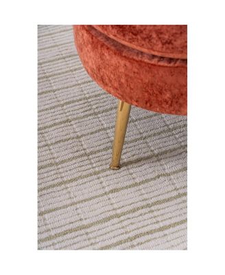 58" Indoor Chenille Chair with Left Armrest & Lumbar Pillow, Footstool Included.