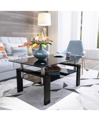 Glass Coffee Table for Living Room