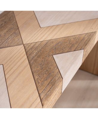 Streamdale Modern Console Table, 62" Entryway Sofa Table with Chevron Pattern