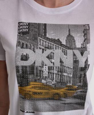 Women's Rhinestone Taxi Photoreal T-Shirt