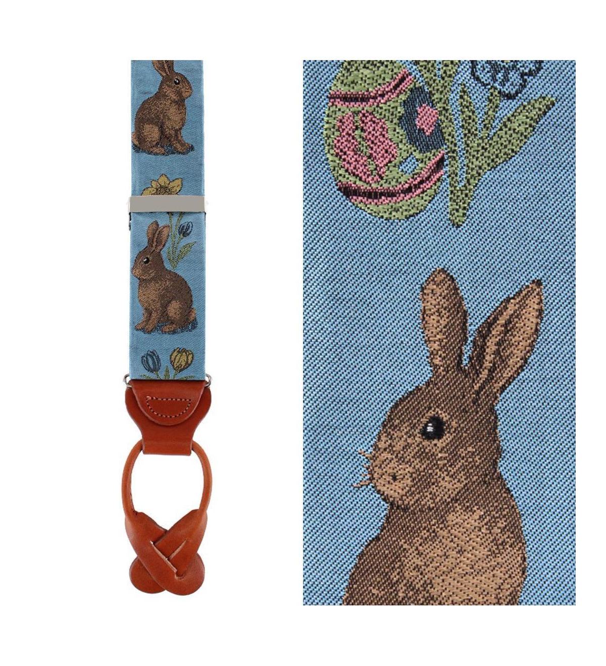 Trafalgar Men's Harvey's Easter Sunday Silk Button End Suspenders