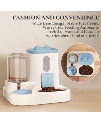 Cat Ear Automatic Pet Feeder & Waterer, 1500ML Food + 800ML Water, Small Size