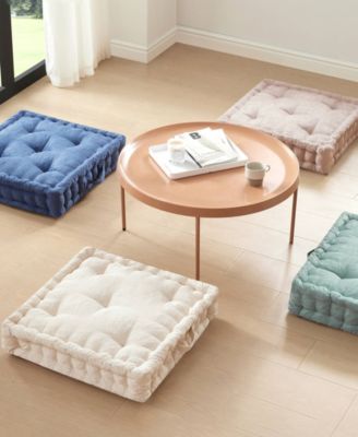 Azza Chenille Square Floor Pillow Cushion, 24" x 24"