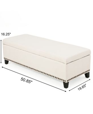 Streamdale Storage Ottoman Bench with Safety Hinge and Button Tufting